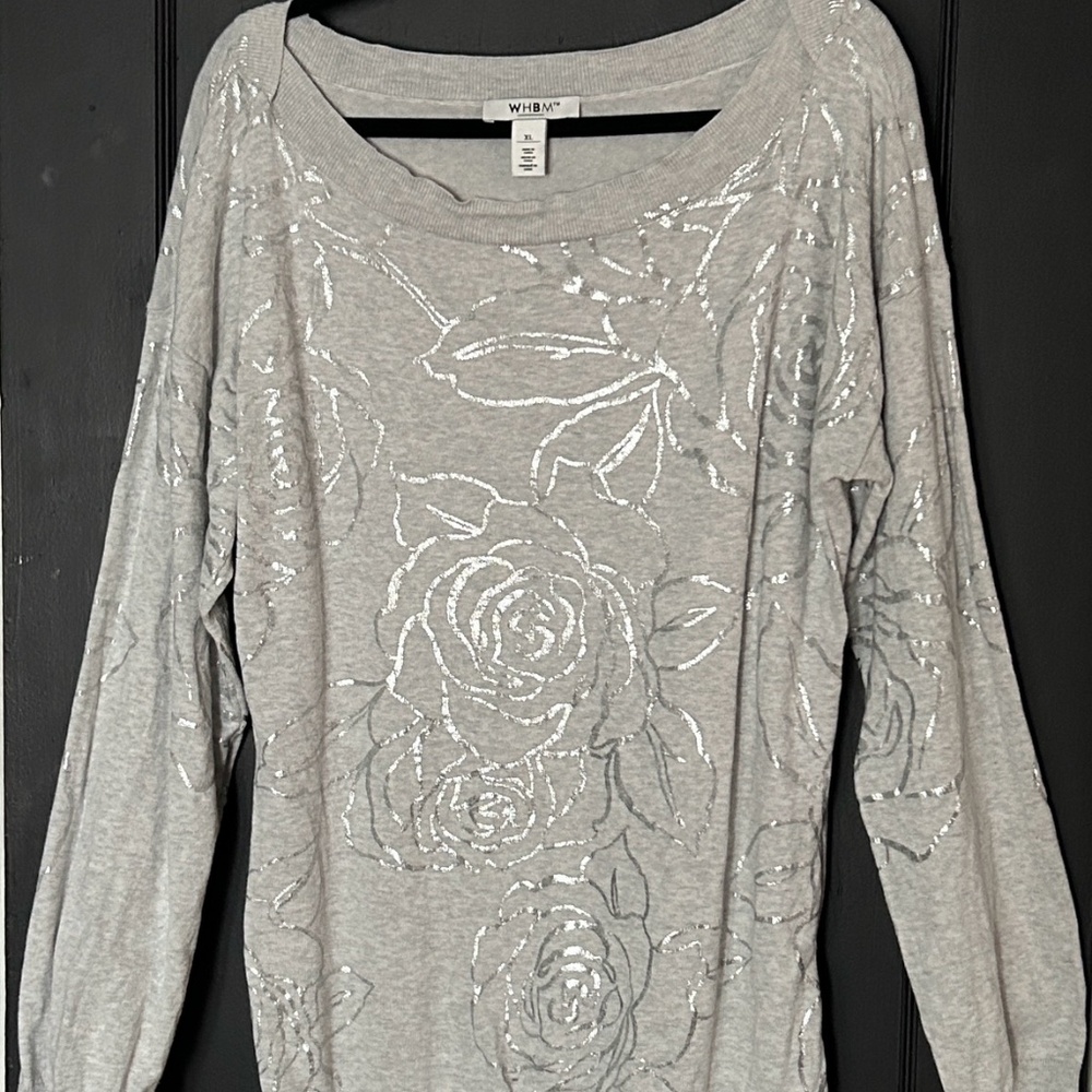 White House Black Market metallic sweatshirt